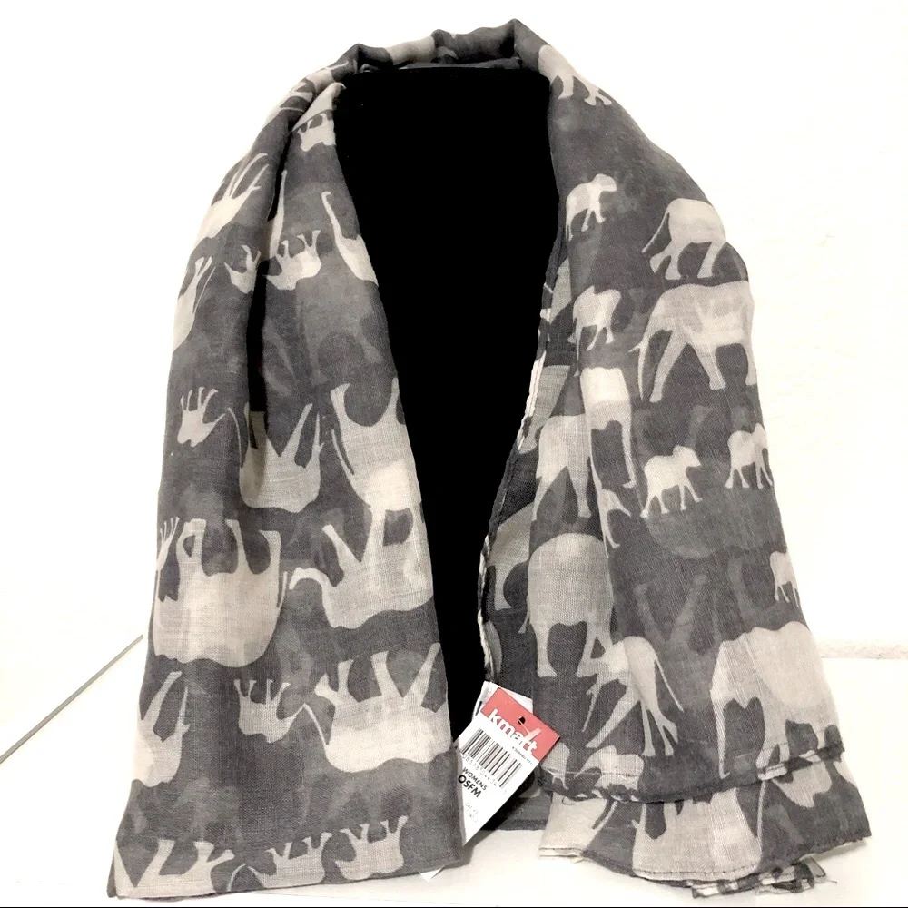 Elephant Patterned Scarf